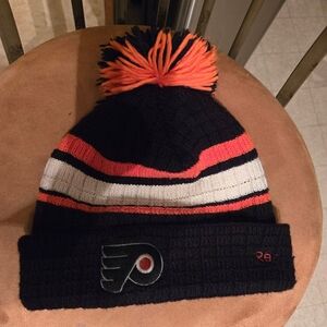 NHL Black and Orange Knit Beanie